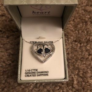 Sapphire heart necklace